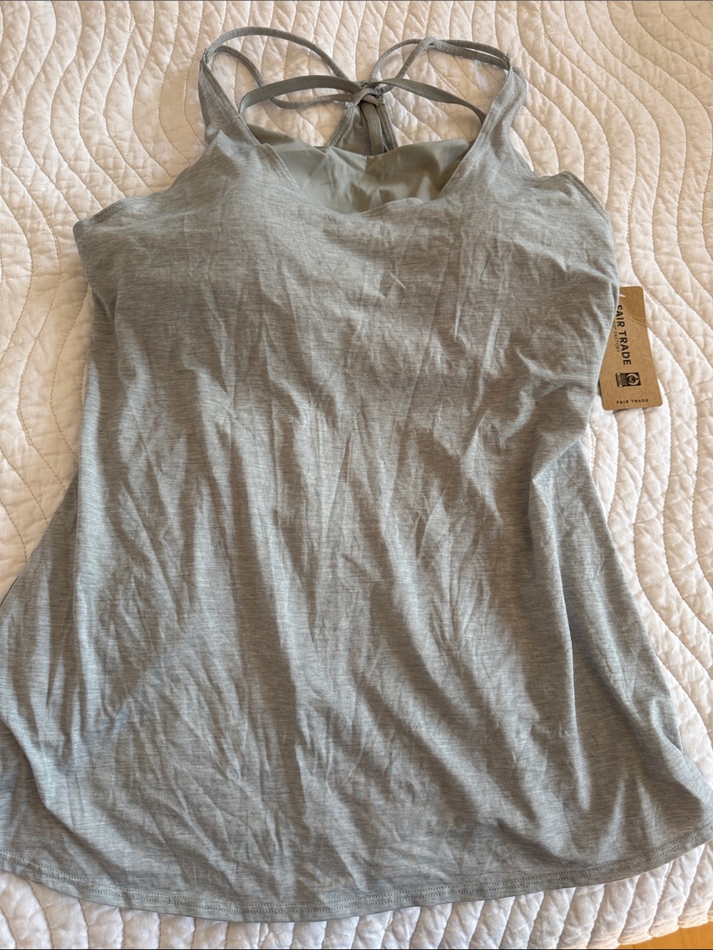 Athleta Gray Strappy-Back Performance Camisole